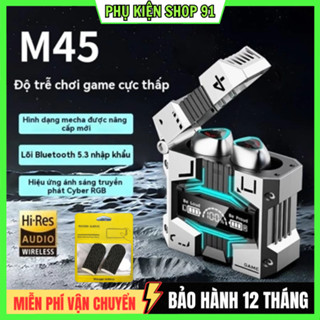 Tai Nghe Bluetooth M45 / M25 PRO TWS 5.3 Khử tiếng ồn không dây Micrô kép tích hợp chống nước điện hiển thị kỹ thuật số