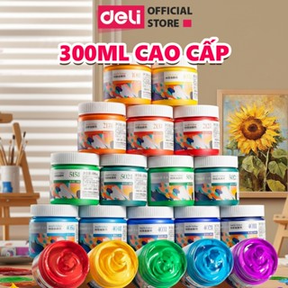 [300ML] Màu Nước Acrylic 300ml Dmast Cao Cấp Deli - Màu Vẽ Nhiều Chất Liệu - Custom Trên Vải Giày Tường Đá