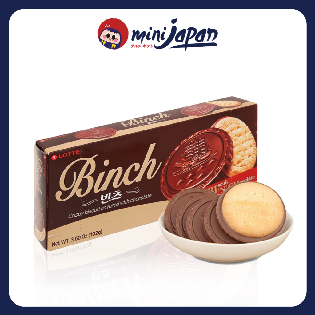 Bánh Quy Phủ Socola Binch Lotte Hàn Quốc 102g