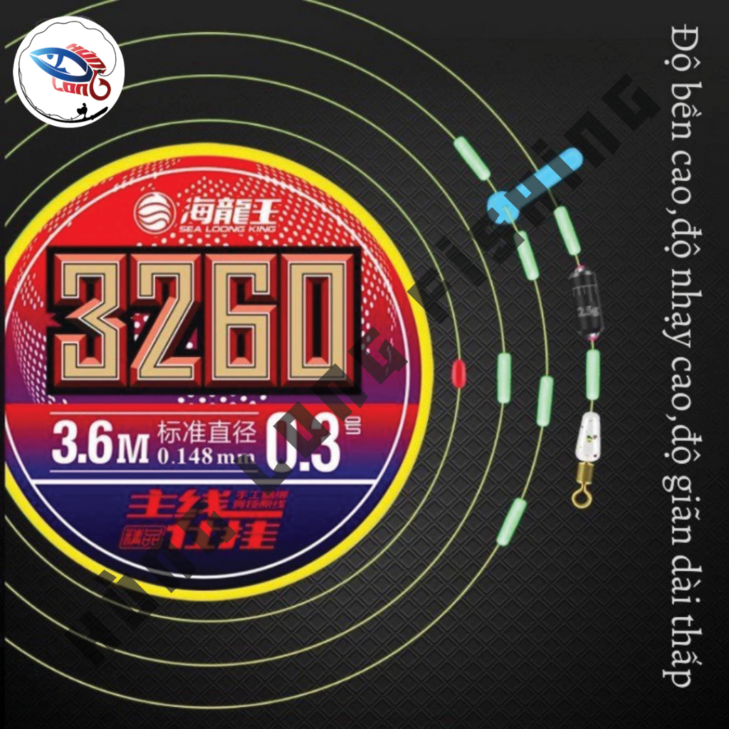 Trục Câu Đài Săn Hàng 3260 Buộc Sẵn Dây Cước Tàng Hình