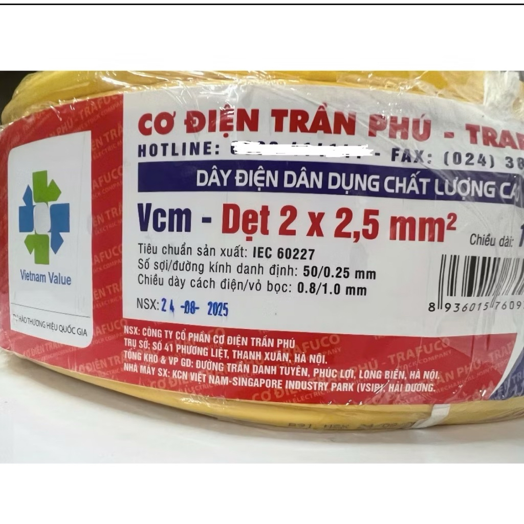 Dây điện Trần Phú (lẻ từ 1m)