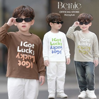   Nhiều mẫu xinh  Áo cotton dài tay bé trai bé gái mềm xịn Bernie I Got Lucky - Áo thu đông cho bé 9-24kg - H0725A26 