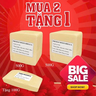 [Mua 2 tặng 1] Phô mai Mozarella kéo sợi thơm ngậy [Mua 1KG tặng 100G]