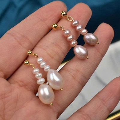 Bông Tai Ngọc Trai 10ly Chốt Titan Mạ Vàng Tinh Tế - Ngọc Trai Trường Thịnh