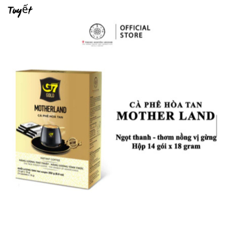 Trung Nguyên Coffee - Cà phê sữa hòa tan G7 Gold Motherland - Hộp 14 gói x 18gr