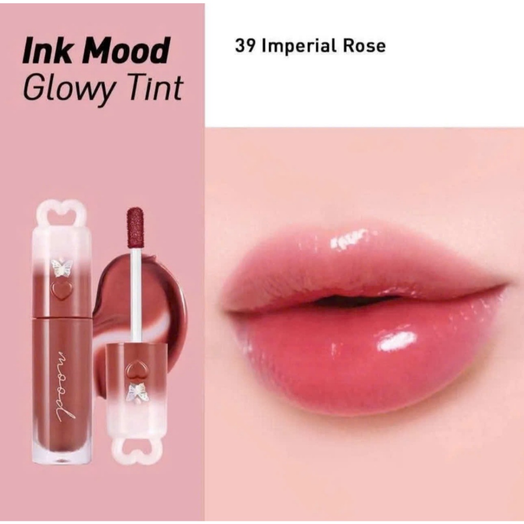Son Tint Bóng Peripera Ink Mood Glowy Tint 4g Ngọt Ngào Căng Bóng Màu 39 Imperial Rose