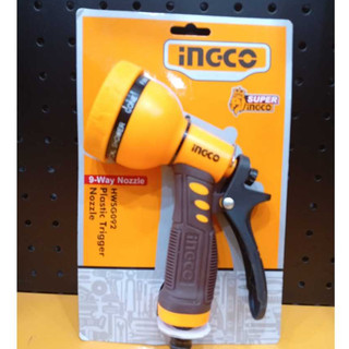 Vòi phun xịt nước tưới cây, có thể chỉnh 9 kiểu tia, đa năng INGCO HWSG092, tay cầm êm ái