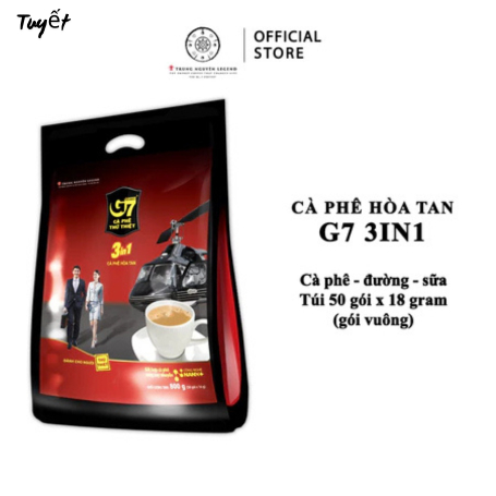 Trung Nguyên Coffee- Cà phê hòa tan Trung Nguyên G7 3in1 Bịch 50