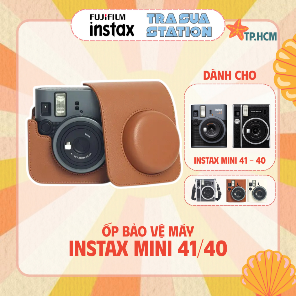 Case instax mini 41/ Mini 40 - Ốp bảo vệ máy chụp ảnh instax mini 41/ Mini 40 - Tặng kèm dây đeo
