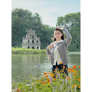 Cardigan cổ tròn HM chính hãng
