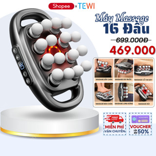 Máy Massage Cầm Tay 16 Đầu 30 Cấp Độ Giảm Đau Nhức Toàn Thân, Dụng Cụ Mát Xa Chuyên Nghiệp Cổ Vai Gáy, Chân Thư Giãn