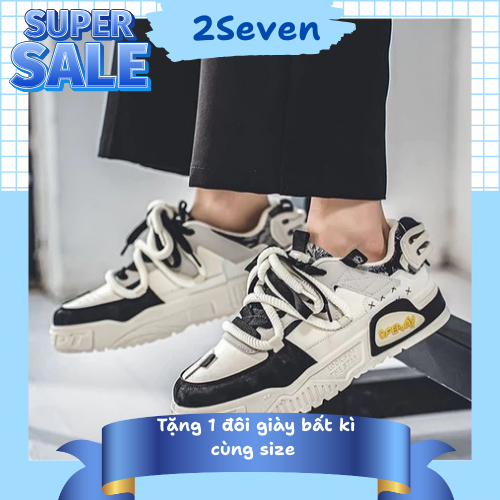 Giày Sneaker Nam Đế Dày Độn Đế Phong Cách Thời Trang Streetwear Unisex GH40 - 2Seven