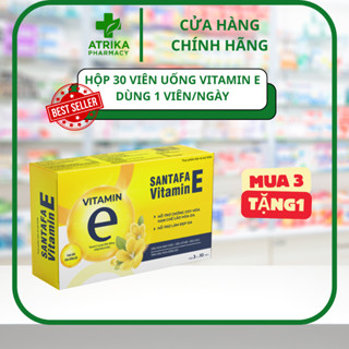 Viên Uống Vitamin E Thiên Nhiên Giảm Nám Tàn Nhang, Làm Chậm Lão hoá, Giảm Rụng Tóc, Sáng Da Santafa Hộp 30 Viên