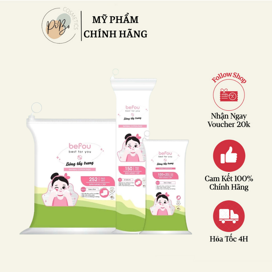 Bông Tẩy Trang Befou Siêu Mềm, Thấm Hút Tốt