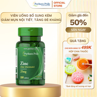  Kẽm ZinC Gluconate tăng cường sinh lý nam tăng testosterone Puritan's Pride 100-250 viên 25mg 50mg 