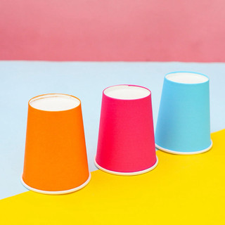 Set 10 cốc giấy làm thủ công đủ màu
