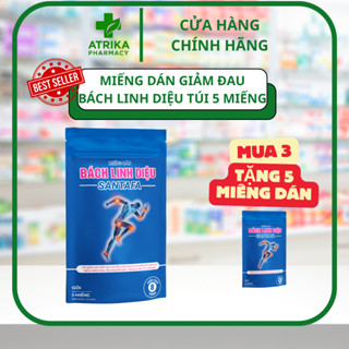 Cao Dán Giảm Đau Vai Gáy, Xương Khớp, Bong Gân, Đau Do Chấn Thương Bách Linh Diệu Santafa - Túi 5 miếng