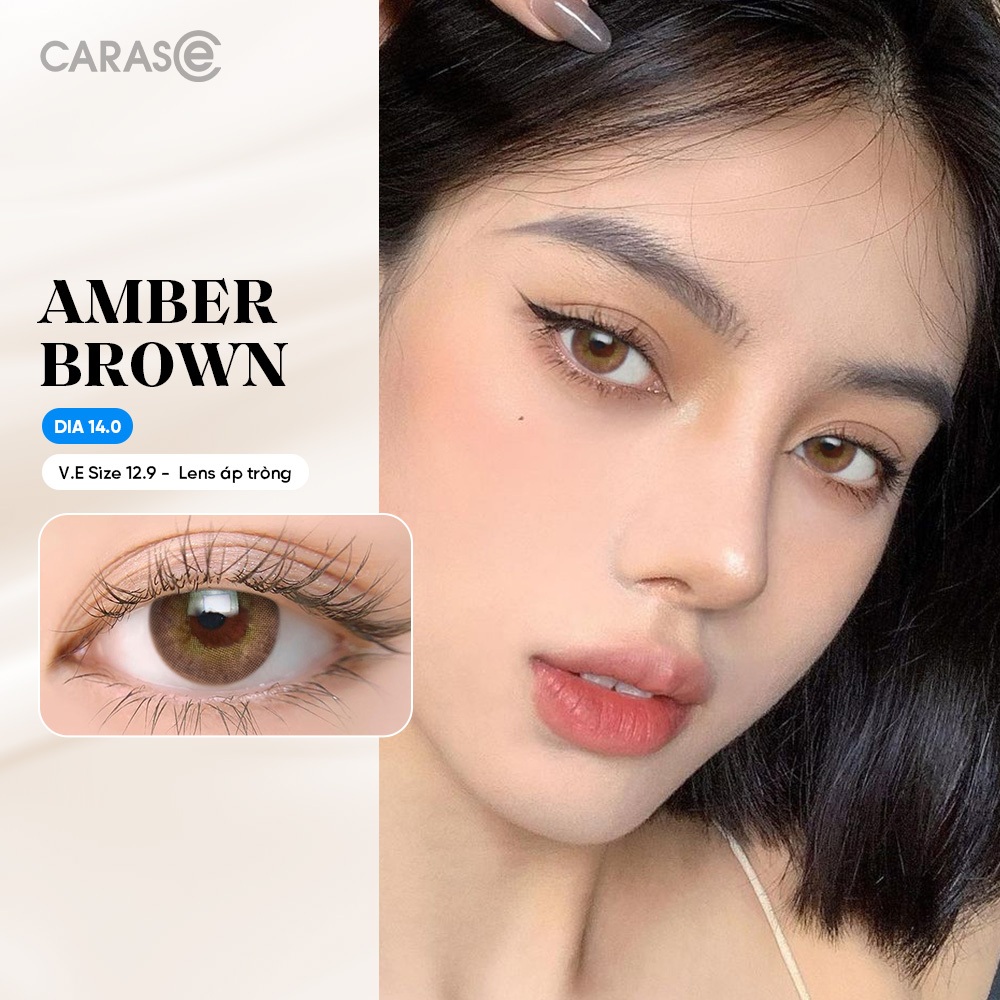 Kính Áp Tròng CARASE 1 Ngày - Lens cận Nâu - AMBER BROWN [1 chiếc]