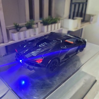  Mô hình xe Lamborghinii Revuelto phun khói màu đen tỷ lệ 1:24 phù hợp trưng bày hoặc làm quà tặng 