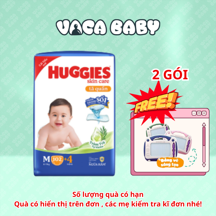   MẪU MỚI 5mm  Bỉm tã quần Huggies SKINCARE TRÀM TRÀ Jumbo M L XL XXL 