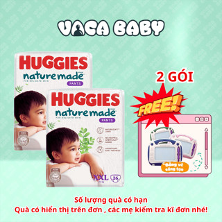  Combo 2 Gói Tã Bỉm Quần Dán Huggies Naturemade đủ size NB60  S82  M64  L54  M58  L44  XXL26 miếng 