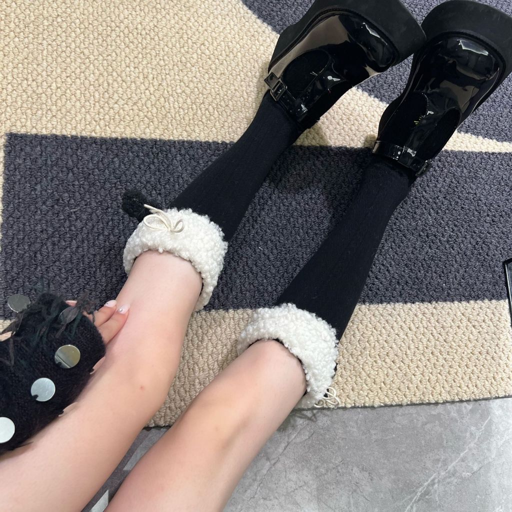 Tất vớ lót lông cừu dày dặn giả bốt giữ ấm mùa đông dành cho nữ BL31 | BigBuy360 - bigbuy360.vn