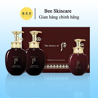  Set Gội Xả WHOOSPA Essence Shampoo & Rinse Giảm Rụng Tóc Sạch Gàu Phục Hồi Tóc Hư Tổn Bee Skincare 