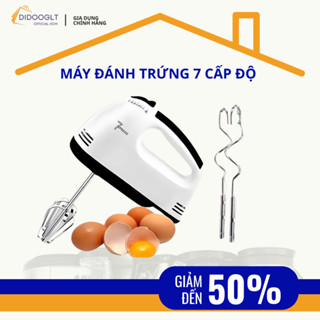 Máy đánh trứng cầm tay 7 Tốc Độ + Tặng Kèm 4 Đầu Đánh Trứng Cao Cấp, Hoạt Động Êm Ái tiện lợi dễ sử dung ( didooglt )
