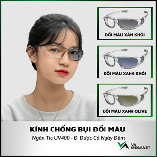 Kính Đi Đường Đổi Màu VA MEGANET Chống Bụi Ngăn Tia UV400 Nam Nữ Dành Cho Người Đi Đường