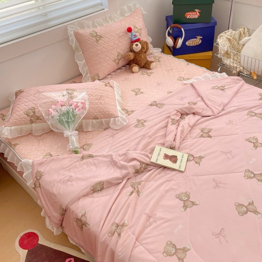 Chiếu điều hòa  LATEX 5D mát lạnh vải Tencel mềm mượt mát Latex êm ái đủ kích thước m6/m8/2m2