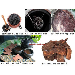 ( 1kg )Hà Thủ Ô Đỏ Khô Đã Sơ Chế Đỗ đen, Thảo dược Đặc sản rừng ĐSR