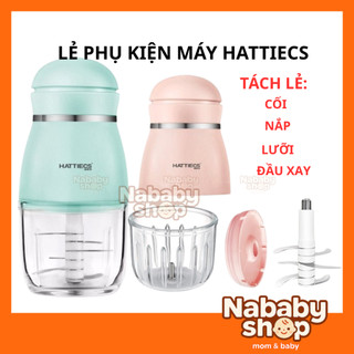  Phụ Kiện Máy Xay Hattiecs Cối Thủy Tinh - 300ml Dao 6 Lưỡi Thép Cho Bé Ăn Dặm 
