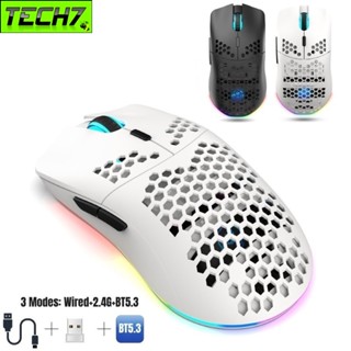 Chuột Không Dây Bluetooth Pin sạc T66 Gaming led RGB đa kết nối Cổng sạc TypeC chống mỏi cổ tay cho máy tính laptop