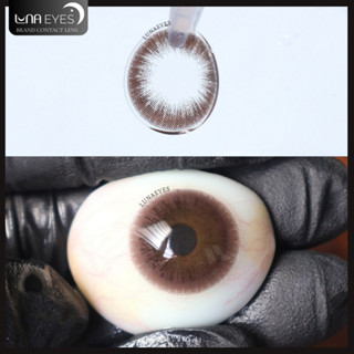   6m  Lens mắt 573 Choco màu nâu socola vân tia tự nhiên size lớn - thương hiệu LUNA EYES 