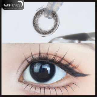 [6m] Lens mắt FA-105 Black màu đen nhám giãn tròng tự nhiên, size vừa, thương hiệu LUNA EYES