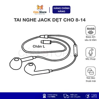  Tai nghe có dây Jack dẹt zin bóc máy không cần bluetooth chính hãng | Bảo hành 12 tháng 