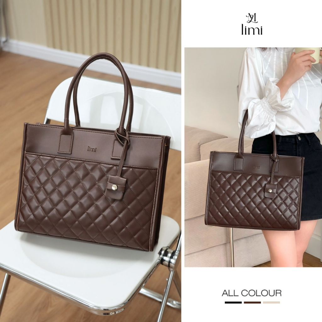 Túi Công Sở LIMI (7 màu) Ngăn Laptop Riêng Tote Da Nữ Đựng Lap 15 inch Đi Làm Đi Dạy (LILY) | BigBuy360 - bigbuy360.vn