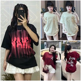  COMBO 3 Áo thun nữ " VASNAVA ĐEN + SPORT BE + ACME ĐỎ " Áo phông nữ form rộng cổ tròn 