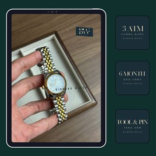 Đồng Hồ Nữ, Đồng Hồ Nữ Size 31mm Niềng Băm Mặt Tròn Chạy Pin Dây Thép Đúc Sang Trọng Chống Nước Tốt 3Atm Bảo Hành 6T