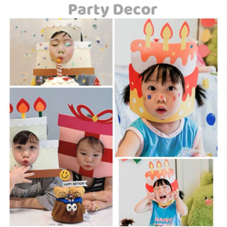 Mặt nạ sinh nhật chất liệu dạ nỉ hình bánh kem, hộp quà phù hợp với mọi lứa tuổi