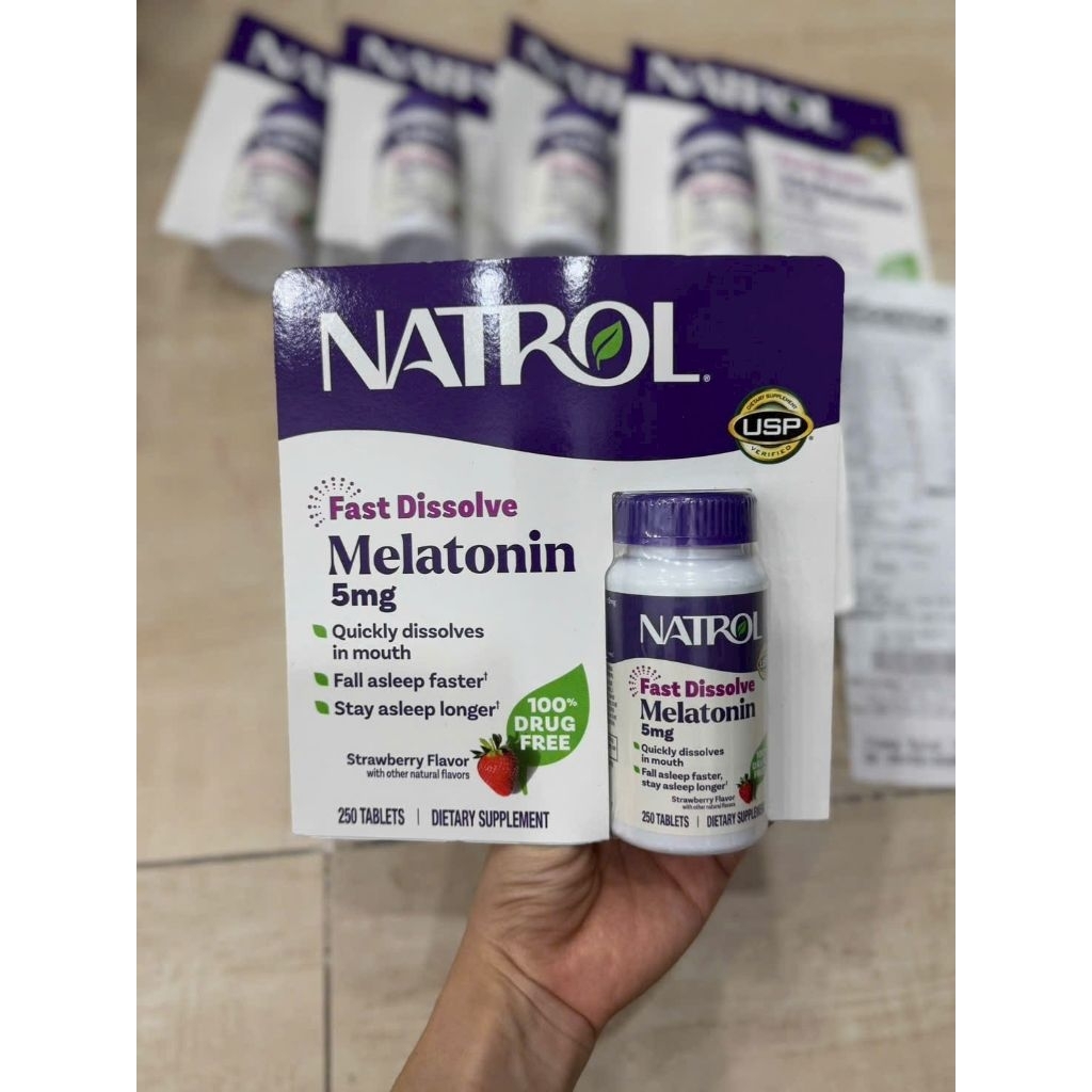 💁‍♀️ KẸO NGẬM NATROL BIOTIN SLEEP 5mg🙋‍♀️cho giấc ngủ ngon