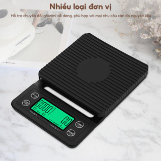  Cân pha cà phê tiểu ly điện tử mini Cân điện tử nhà bếp mini Cân cà phê nhỏ giọt 0.1g - 5kg 