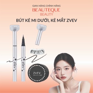  Bút kẻ mi dưới & kẻ mắt eyeliner 3in1 ZVEV kèm khuôn in mi dưới  màu mực sắc nét lâu trôi bền màu 