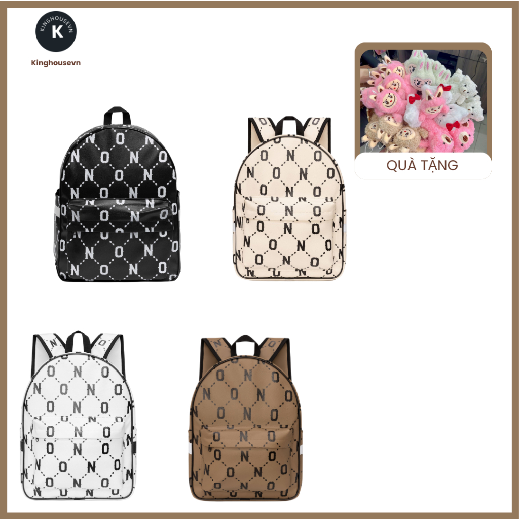 Balo Da GON Đi Học- Đi Chơi Unisex Chống Nước Balo - Màu Đen 01