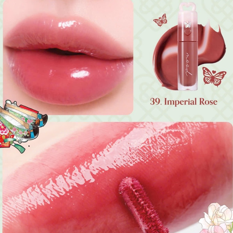 Son môi PERIPERA 4g dòng Ink Mood Glowy Tint Màu 39 Imperial Rose