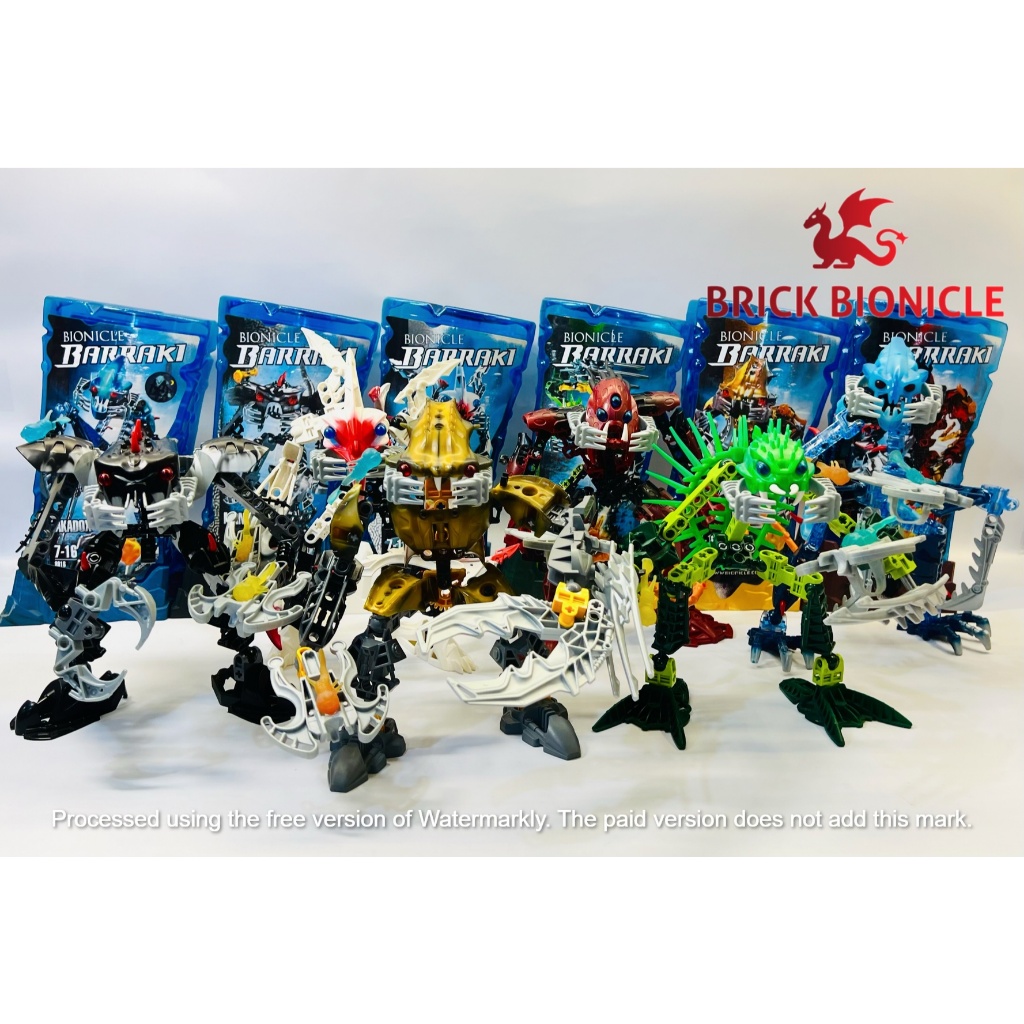 VINTAGE BIONICLE - ĐỒ CHƠI LẮP RÁP BIONICLE BARRAKI - 8916-8917-8918-8919-8920-8921