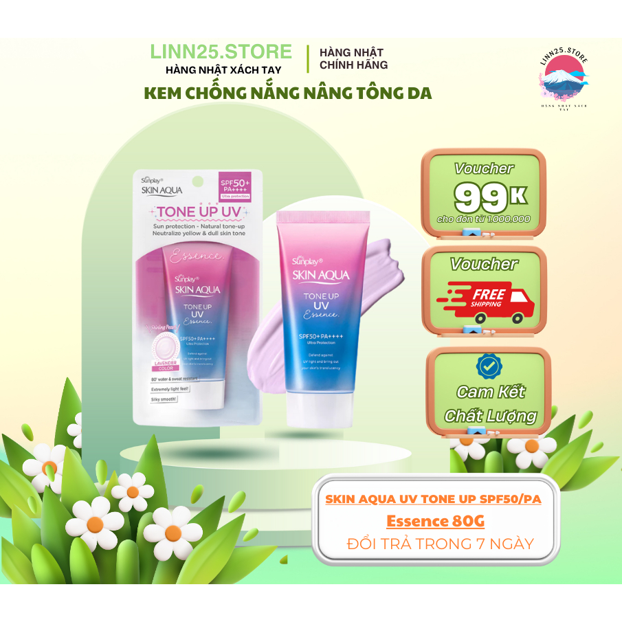 Kem Chống Nắng Nâng Tông Da Skin Aqua UV Tone Up SPF50/PA++++ Essence 80G