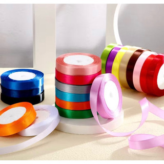 [ R606 ] Lẻ Cuộn Ruy băng lụa trơn 2cm dài 22m, ruy băng lua satin bản 2cm nhiều màu bó hoa, làm nơ, gói quà, trang trí