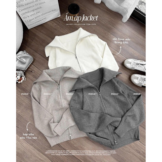  Áo len cardigan kéo khoá nữ Ấm Áp Jacket By Jolie AK72 
