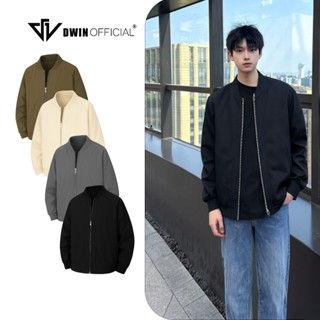 Áo khoác gió nam nữ DWIN local brand bomber vải dù 2 lớp unisex form oversize chống nước không nhăn